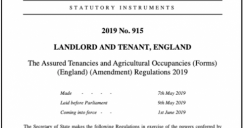 New Section 6A Form tenancy agreement