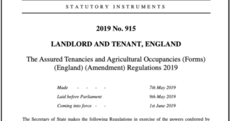 New Section 6A Form tenancy agreement